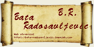 Bata Radosavljević vizit kartica